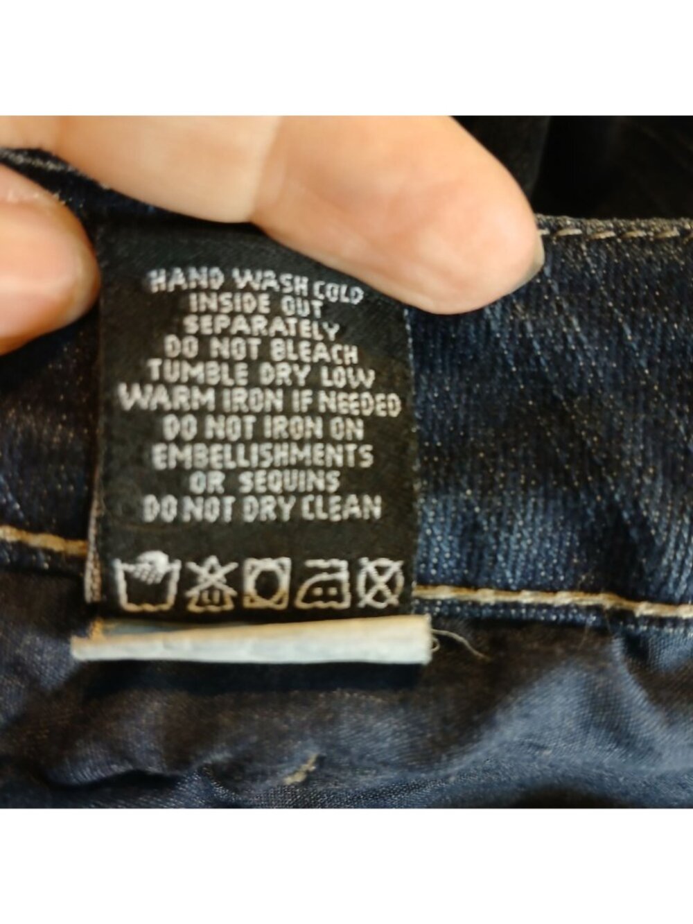 Akademiks Womens Sz 8 Embellished Skinny Jeans Sequin Back Pockets Dark Wash *N3 - Picture 6 of 15